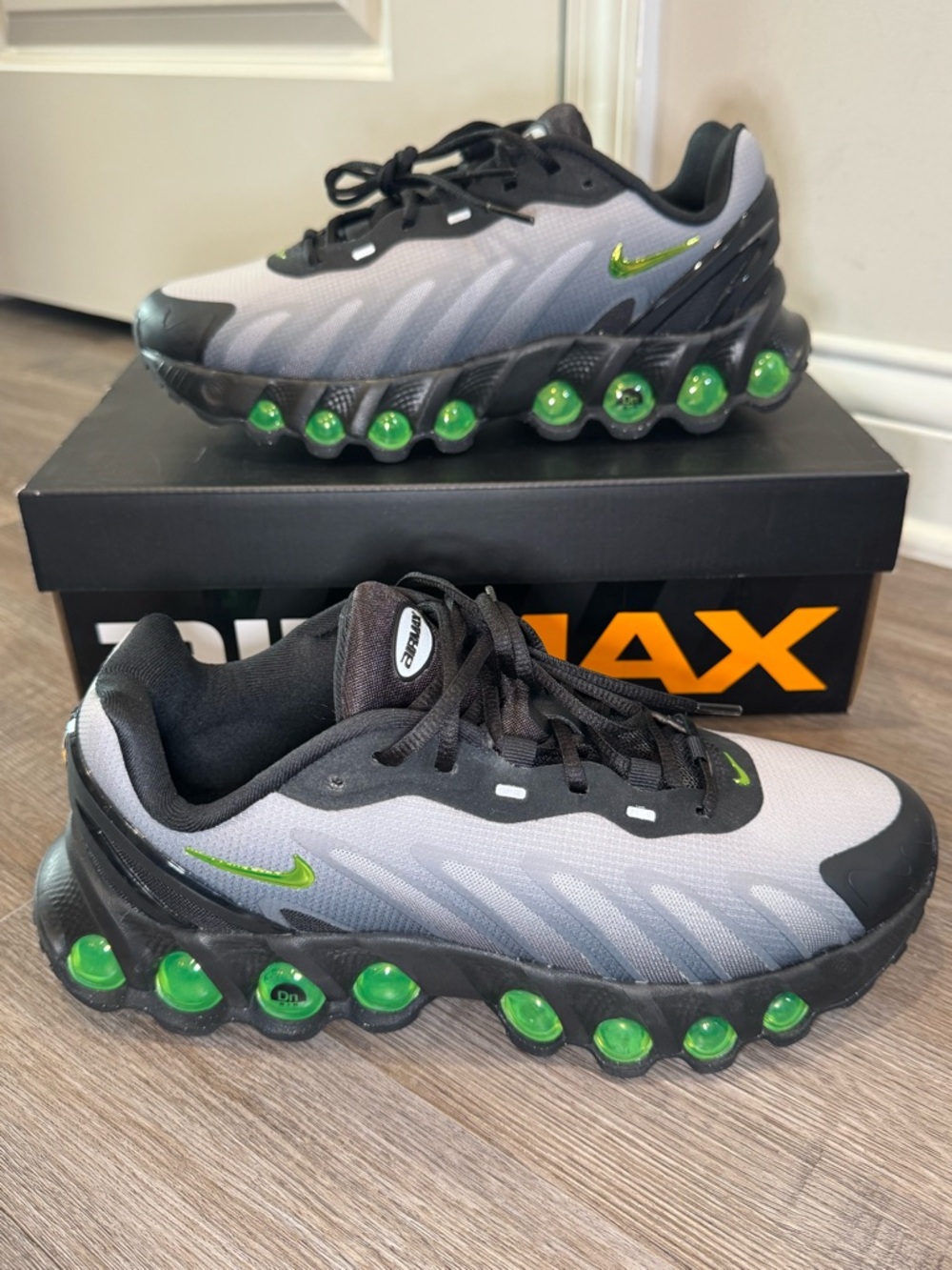 Nike Air Max DN8 Black Volt Smoke Grey Athletic Sneakers